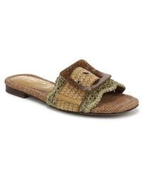 Sam Edelman - Bambi Raffia Buckle Slide Sandal - Lyst