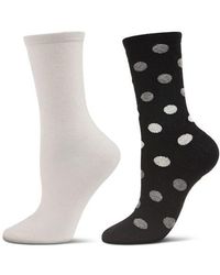 Memoi - Assorted 2-Pack Crew Socks - Lyst