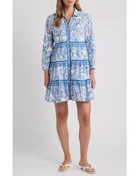 Lilly Pulitzer - Angie Long Sleeve Tiered Cotton Shirtdress - Lyst
