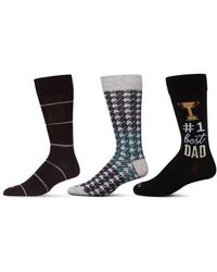 Memoi - Best Dad Assorted 3-Pack Dress Socks - Lyst