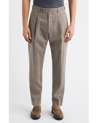 Paul Smith - Pleated Wool Blend Dress Pants - Lyst