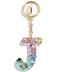 BaubleBar - Crystal Initial Key Ring Bag Charm - Lyst