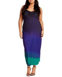 City Chic - Ombré Cowl Neck Slipdress - Lyst