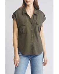 Bobeau - Utility Short Sleeve Button-up Shirt - Lyst