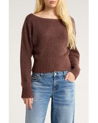 PacSun - Cosette Off The Shoulder Rib Sweater - Lyst