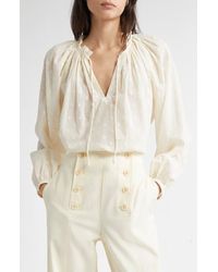 Ulla Johnson - Ada Clip Dot Cotton Top - Lyst