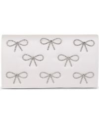 Badgley Mischka - Julia Crystal Bow Flap Clutch - Lyst