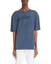 Maison Margiela - Distressed Appliqué Logo Cotton T-shirt - Lyst