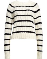 Vince - Rib Stripe Crewneck Sweater - Lyst