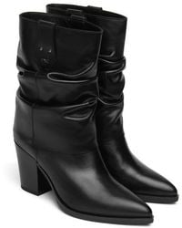 Nero Giardini - Slouchy Leather Western Boot - Lyst