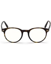 Tom Ford - 49Mm Round Light Blocking Glasses - Lyst