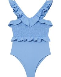 Moeva - Sissy Ruffled Textured Kids Swimsuit - Lyst