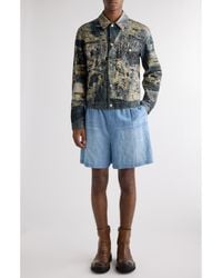 Acne Studios - Trompe L'Oeil Print Denim Jacket - Lyst