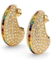 Kurt Geiger - Crystal Pavé Dome Drop Earrings - Lyst