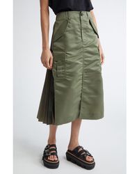 Sacai - Insulated Nylon Twill Midi Cargo Skirt - Lyst