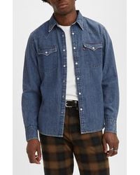 Levi's - Western Snap-Front Cotton Denim Shirt - Lyst