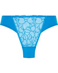 Hunkemöller - Anya Embroidered Mesh Brazilian Panties - Lyst