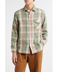 Beams Plus - Check Cotton Dobby Button-up Shirt - Lyst