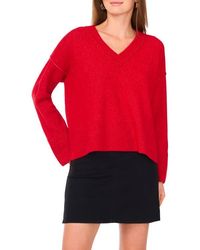 Vince Camuto - High-Low V-Neck Sweater - Lyst