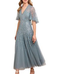 Needle & Thread - Dappled Sequin Cape Ankle Gown - Lyst