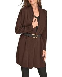 Donna Karan - Belted Cardigan - Lyst