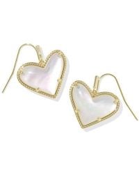 Kendra Scott - Ari Heart Drop Earrings - Lyst