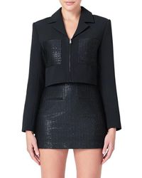 Endless Rose - Sequin Pocket Crop Blazer - Lyst