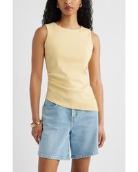 Open Edit - Asymmetric Rib Cotton Tank - Lyst