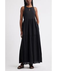 Treasure & Bond - Sleeveless Tiered Cotton Gauze Maxi Sundress - Lyst