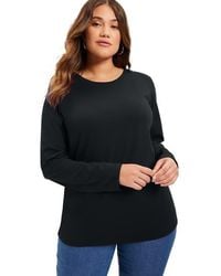June + Vie - Long-Sleeve Crewneck One + Only Tee - Lyst