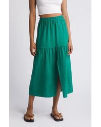 Nation Ltd - Esmeralda Linen Midi Skirt - Lyst