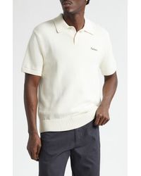 Palmes - Embroidered Logo Organic Cotton Polo Sweater - Lyst