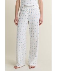 Etam - Katell Pointelle Cotton Pajama Pants - Lyst