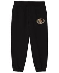 Burberry - Check Knight Stamp Cotton Jogging Pants - Lyst