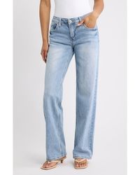 YMI - Britney Low Rise Wide Leg Jeans - Lyst