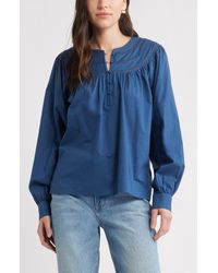 Caslon - Cotton Voile Popover Top - Lyst