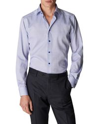 Eton - Contemporary Fit Textured Solid Dress Shirt - Lyst
