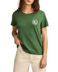 Lucky Brand - Mickey Mouse Feel The Luck Embroidered Cotton Graphic T-Shirt - Lyst