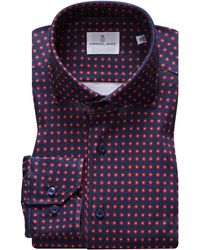Emanuel Berg - 4flex Modern Fit Print Knit Button-up Shirt - Lyst