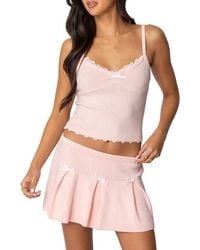 Edikted - Lace Trim Sweater Camisole - Lyst