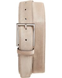 Canali - Suede Calfskin Leather Belt - Lyst
