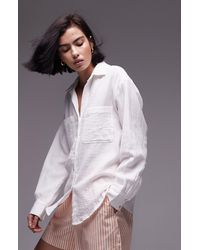 TOPSHOP - Casual Cotton Button-up Shirt - Lyst