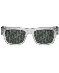 Dior - Oblique S3I 52Mm Mirrored Rectangular Sunglasses - Lyst