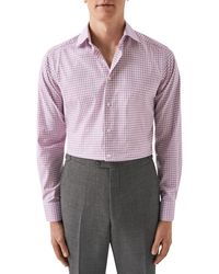 Eton - Slim Fit Check Organic Cotton Dress Shirt - Lyst