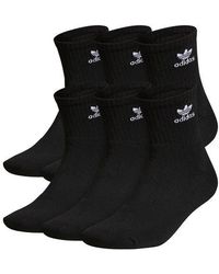 adidas - 6-Pack Trefoil Performance Quarter Crew Socks - Lyst