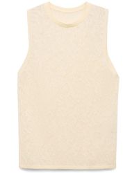 Mango - Openwork Sleeveless Knit Top - Lyst
