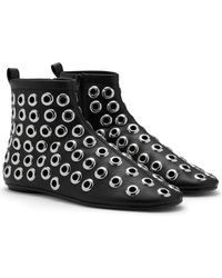 Mango - Faux Leather Ankle Boot With Eyelets - Lyst