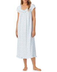 Eileen West - Floral Cap Sleeve Cotton Jersey Nightgown - Lyst