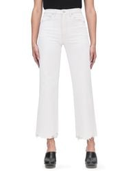 FRAME - Relaxed Fit Straight Leg Crop Jeans - Lyst