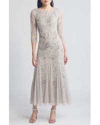 Pisarro Nights - Floral Beaded Tulle Gown - Lyst